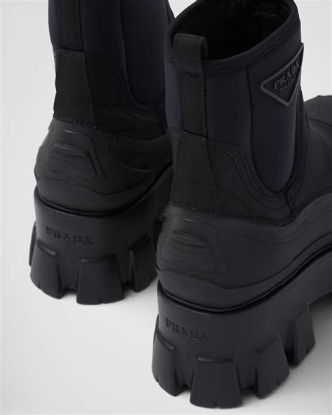 prada monolith chunky boot|monolith gabardine boots.